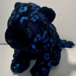 Wild Republic Blue and Black Leopard Plush Toy